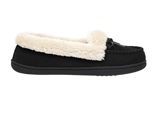 CUSHIONAIRE Women's Sierra Moccasin Slipper +Memory Foam4