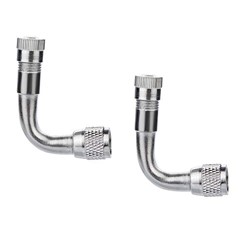 L型 エアバルブ バイク用 エアーバルブ 自転車 シルバー 2個セット バイク用 エアバルブ ホイールエアバルブ L型 80度 前輪 後輪 2