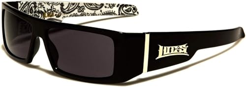 Locs Mens Hardcore Gafas De Sol Wrap Around Sunglasses with Bandana