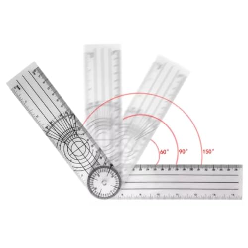REGUA TIPO GONIOMETRO FISIOTERAPIA ARTICULAR 0-360 GRAUS