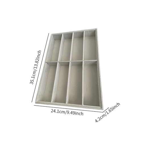 Plateau de rangement lunettes velours avec compartiments de protection beige - 4