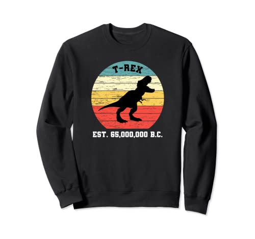 Cool Vintage T Rex Dinosaur Est. 65.000.000 a.C.Distressed Sudadera