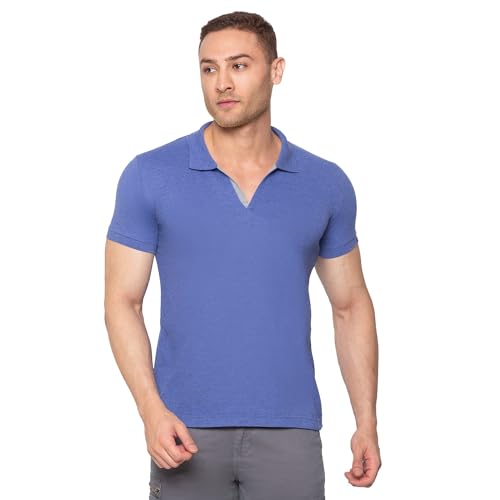 Image of Status Quo Men's Polo T-Shirt | Rich Cotton Blend | Slim Fit | All Day Comfort | Contrast Inner Placket | Polo Collar