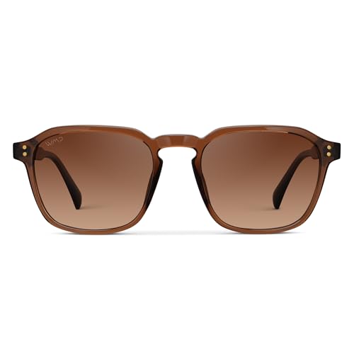 Image of WearMe Pro Men's Polarized Square Sunglasses - Wide Fit, Retro Style, UV400, Lightweight Frame for Driving & Daily Wear
