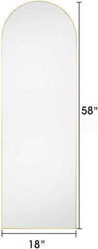Miniatura 2 de Espejo de piso, espejo de gran tamaño de longitud completa, espejo arqueado, espejo de pie grande, espejo alto, montado en la pared, espejo gigante,