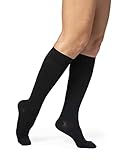 DYNAVEN by Sigvaris Women's Compression Calf-High Socks 20-30mmHg Weight - Closed Toe Design for Everyday Support - Medium Long - Black