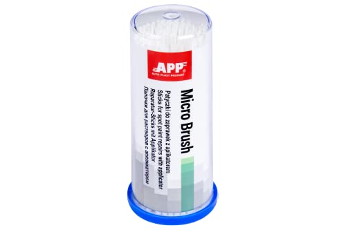 AUTO-PLAST PRODUKT APP Micro Brush - Lackstifte mit Applikator | Lacktupfer | weiß | 1,0 mm | 100 Stück, Weiss