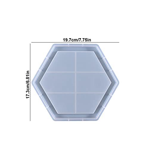 Moldes de Silicone para Jogo de Tabuleiro | Moldes de bandeja de silicone de forma hexagonal para re