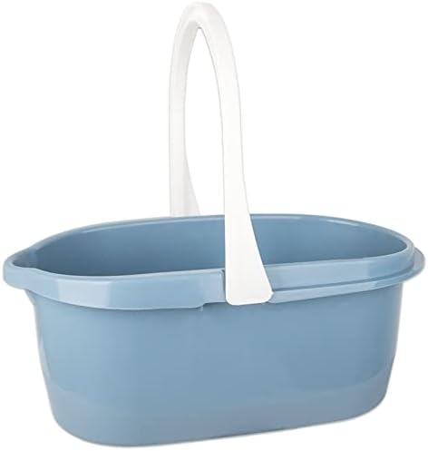 Large Portable Mop Bucket with Handle, 4.5 Gallon Cleaning Supplies Organizer Tool Storage, Household Plastic Shower Caddy Basket for Camping, Tailgating, Car Wash, Outdoor, Garden, Blue