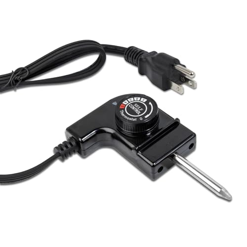 Adjustable Thermostat Probe Cord Compatible with Masterbuilt Smokers & Electric Griddles, 15A/125V Power Cord with Precise Temperature Control