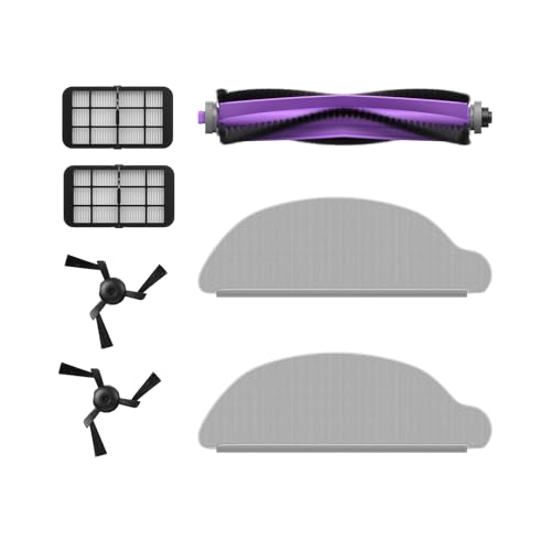 3i G10+ Replacement Accessories Kit - Includes 1 Main Brush, 2 Side Brushes, 2 Mop Pads, and 2 Washable Filters for Robot Vacuum Cleaner