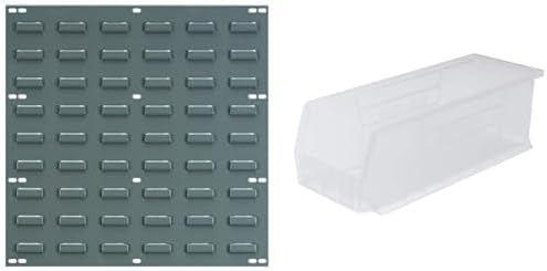 Akro-Mils wall-mount louvered panel with 12-pack AkroBins