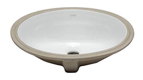 Eago Bc224 White Ceramic 18"X15" Undermount Oval Bathroom Sink #TOP2