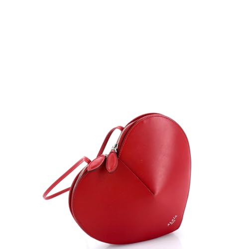 Pre-Loved Le Coeur Shoulder Bag Leather, Red2