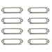 50 Pcs Label Holders Library File Drawer Tags Label Holder Metal Frame Name Card Frame for Drawer Cabinet (Silver)