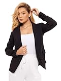 Max Blazer Feminino Longo em Alfaiataria com Botão – Elegante, Estruturado e Sofisticado para Trabalho, Eventos e Moda Executiva | REF: BLZ-004 (BR, Alfa, G, Regular, Regular, Preto)