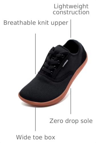 Image of HOBIBEAR Wide-Toe-Box Barefoot Shoes for Mens Womens Minimalist Breathable Trail Running Walking Shoes