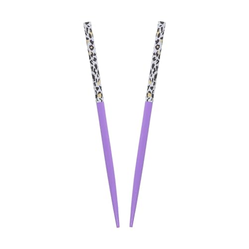 Bâton à cheveux en bois violet - Solution anti-casse pour attacher les cheveux sans élastique