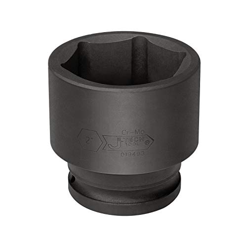 Image of JETECH 3 /4 inch Drive 2 inch Standard Impact Socket, 6-Point SAE Impact Socket, Heat-Treated Chrome Molybdenum (Cr-Mo) Alloy Steel, Heavy-Duty for Industrial & Heavy Equipment Applications