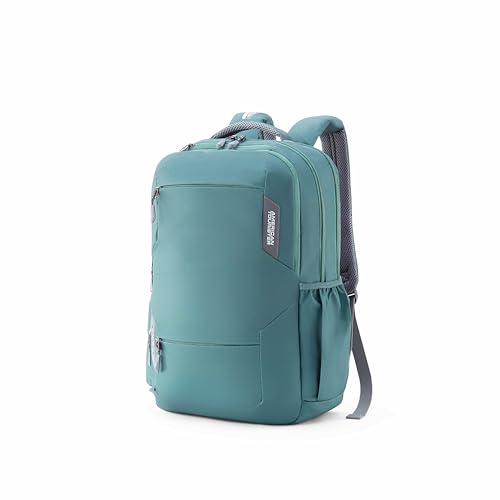 Image of American Tourister Brett 4.0 | 31 Ltrs | 3 Compartments | Bottle Pocket | Ergonomic Padded Back Panel & Shoulder Straps | Laptop Backpack | 1 Year International Warranty | Fern Green