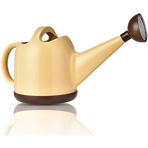 NOBONDO Watering Can 1 Gallon with Sprinkler Head, Plant Watering Can Long Stem Spout for House Indoor Plant Outdoor Flower Decorative Modern Garden Pot (4L, Beige) Cover