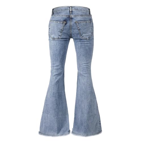 EVEDESIGN 70s Outfits Bell Bottom Pants for Men,Mens Bell Bottom Jeans Flared Jeans3