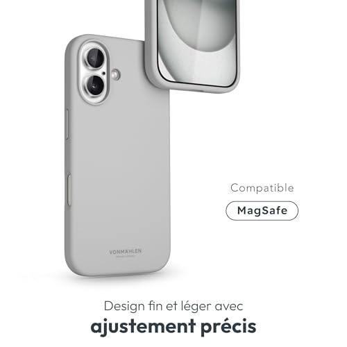 Coque silicone iPhone 16 Plus Vonmählen fini les chutes et chocs