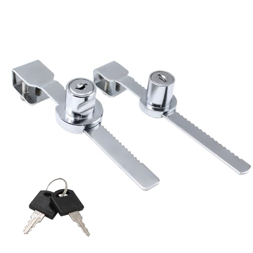 Helonge Sliding Glass Door Lock 2 Pcs Display Case Lock Sliding Glass Door Ratchet