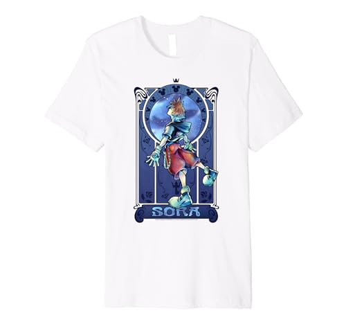 T-shirt Disney Kingdom Hearts Sora vêtement manga gamer motif poster céleste