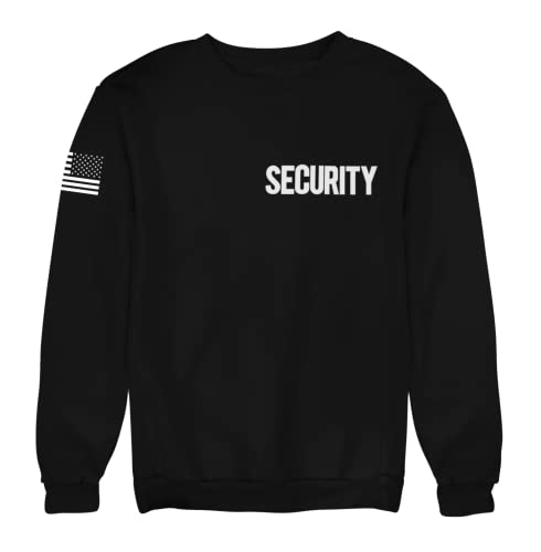 Security Sweatshirt Front Back Print Mens Staff Event Uniform Bouncer Screen Printed