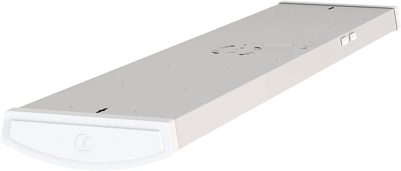 Lithonia Lighting 4 Foot LED Ceiling Light Fixture, 4 Ft LED Shop Light, Low Profile, Wide Housing Wraparound, Adjustable Lumens, Selectable White Color, Triac Dimming, 120V (FML4W 48 ALO6 8SWW2 TD)