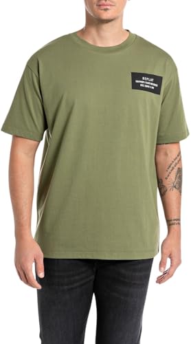 Replay M6886 Camiseta, 532 Army, XS Hombres