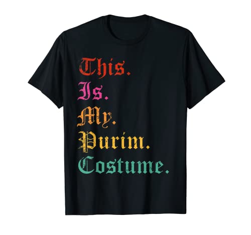 This is my Purim Costume funny Jewish Vintage Distressed Camiseta