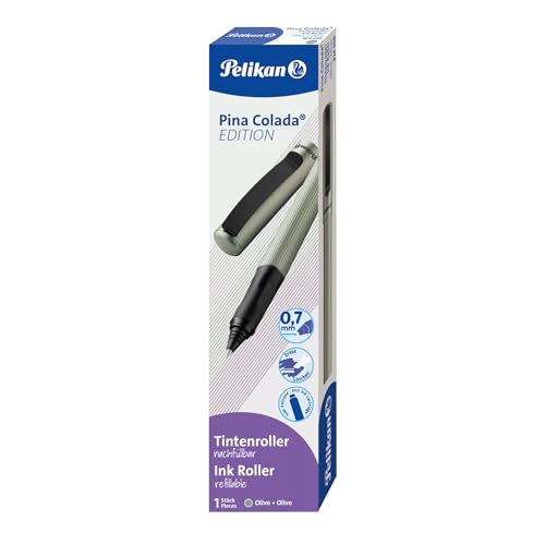 Pelikan Penna Roller Pina Colada Edition, Colore: Oliva Metallizzato