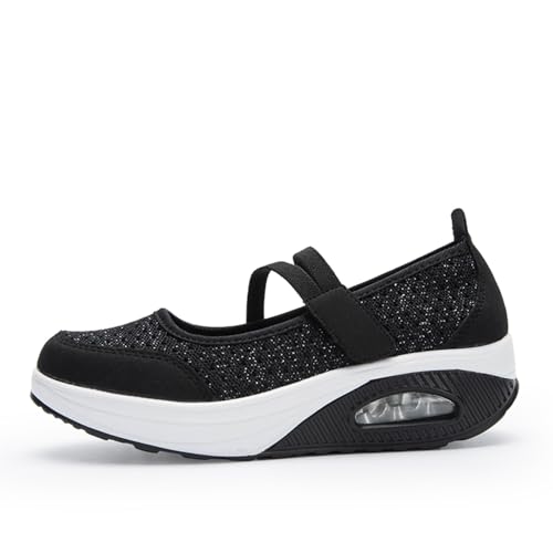 ihinzry Women's Air Cushion Nurse Shoes Outdoors Lightweight Breathable Slip On Sneakers2