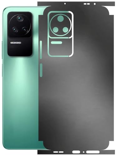 Image of AtOdds - Full Body Back Screen Guard Protector Film - Lamination Wrap Skin Sticker Compatible with Poco F4 (5G) | Scratchproof Matte Finish (Metallic Grey)