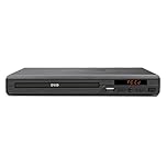 Lenoxx Compact DVD Player for DVDs, CDs & MP3 via USB with Multi-Language OSD, Multi-Region Setup, Remote Control, RCA AV Output, Wide-Angle Format, Sleek Mini Design – Black