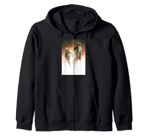 Sweat à Capuche Zippé The Mandalorian Vintage Bounty Hunter Art