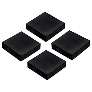 QUARKZMAN 4 Stück Quadratische Gummischwingungsdämpfer