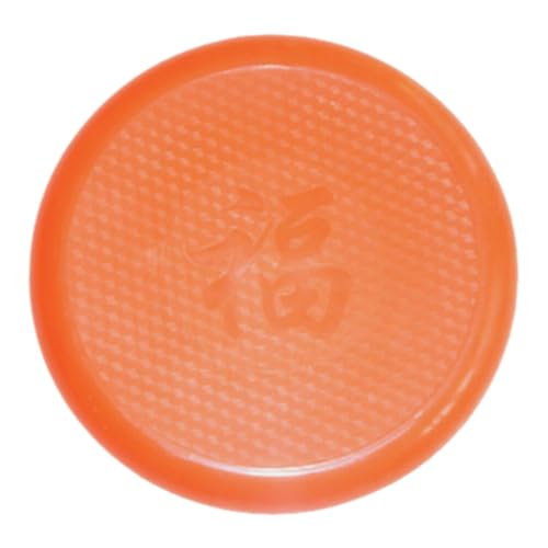 POPETPOP Bar Stool Seat Replacement: Plastic Bar Stool Seat Round Chair Seat Top Barstool Seat for Metal Stools Orange