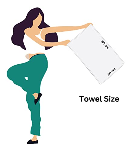 Image of MAXOSHINE Hand Towel Set of 4-Super Soft Quick Dry Microfiber Face Towel for Women Men-Hanging Loop Napkins for Wash Basin Gym Sports Travel-40 x 60 cm (Green /Grey, Set of 2)