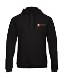 270 g/qm 50% Baumwolle, 50% Polyester Innen gebürstetes Fleece 2-teilige Kapuze mit farblich passender Kordel Elastische Rippstrickbündchen an Ärmelabschluss und Bund Verstärkte Nähte am Armausschnitt Eingesetzte Ärmel Kängurutasche Seitennähte Normale Passform