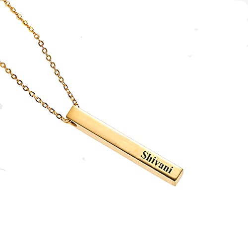 Image of Shivani Cursive Gold & Silver Name Pendant Necklace, Best Jewelry Gift for Girls.