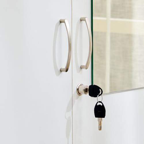 Image of Home Centre | Helios Alton 3-Door Swing Wardrobe with Mirror | Engineered Wood | White | 1 Year Warranty