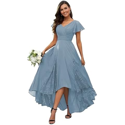 Loyeloy Dusty Blue Mother of The Bride Dress Cover