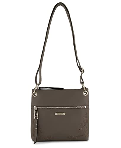 Rosetti Women's Bodhi Mini Crossbody Bag, Faux Leather Purse, Adjustable Strap, Smoke, One Size