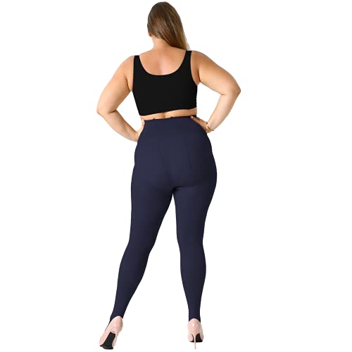 MANZI Women's 2 Pairs Plus Size Control Top Tights Ultra-Soft Panty Hose