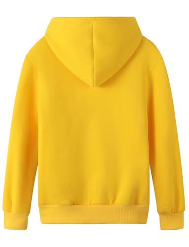 Image of Spring&Gege Youth Solid Fleece Hoodies Pullover Hooded Sweatshirts for Children (3-12 Years)