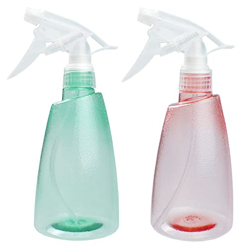 2 Pack 500ML Mist Spray Bottles Refillable Sprayer Leak Proof Trigger Spraying Bottle with Mist Stream for Cleaning, Gardening