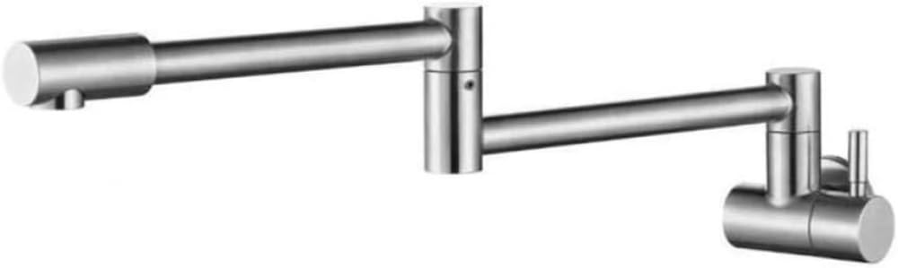 Rubinetti in acciaio inossidabile spazzolato 304 for riempitivo for pentole da cucina a parete, rubinetto for acqua fredda Girevole a 360° telescopico, rubinetto da cucina Rubinetto for lavelli da cuc